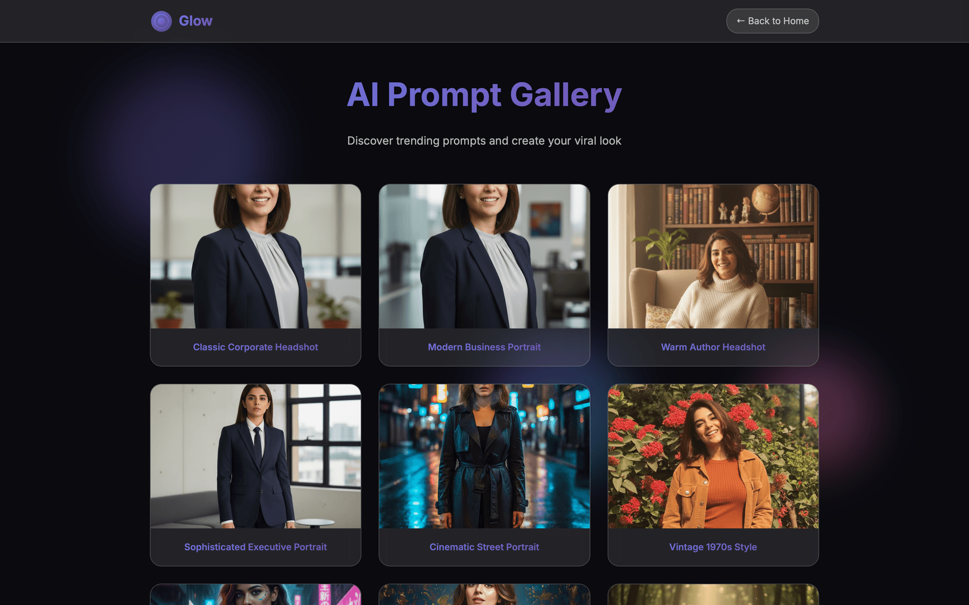 GLOW - AI Photo Transformation