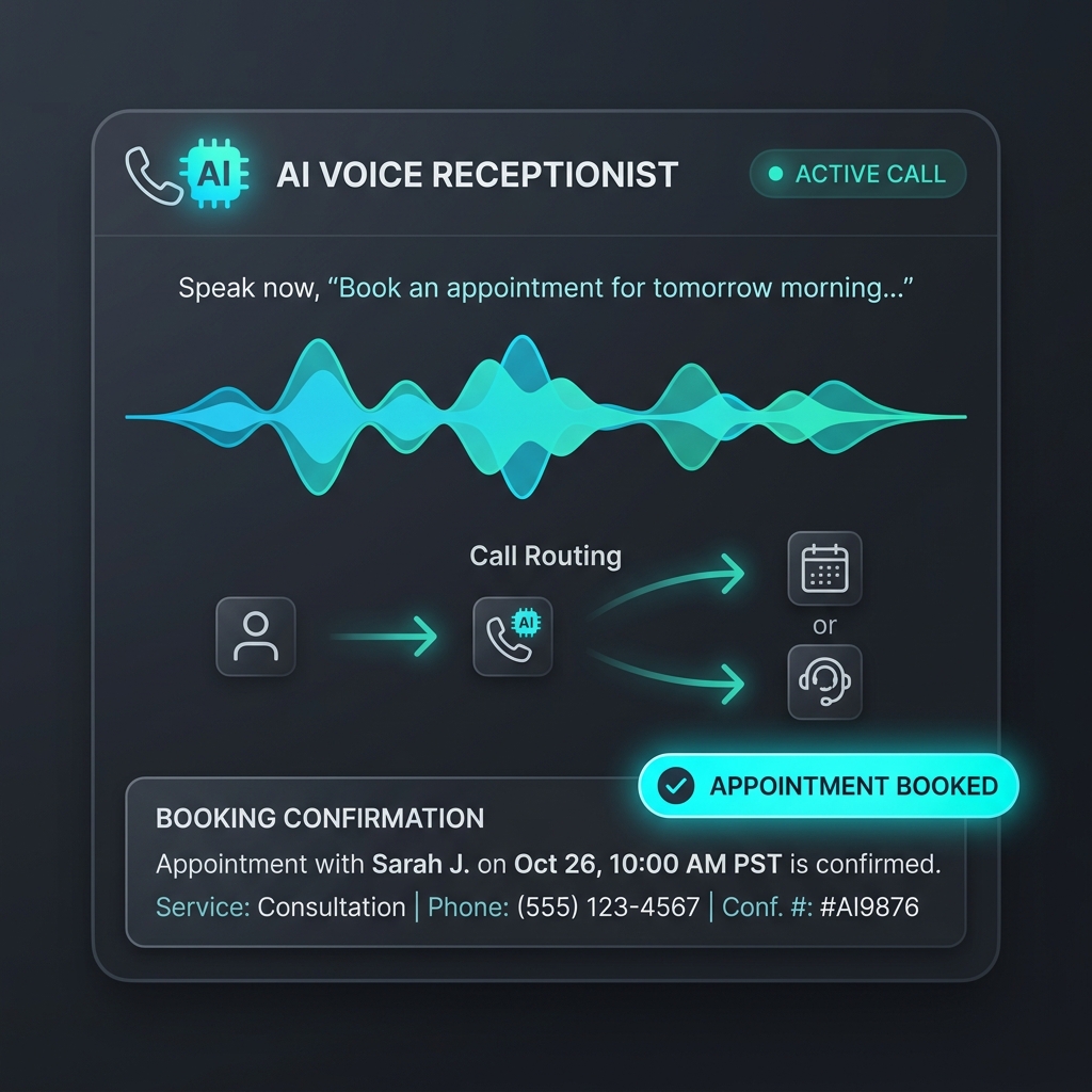 AI Voice Receptionist workflow