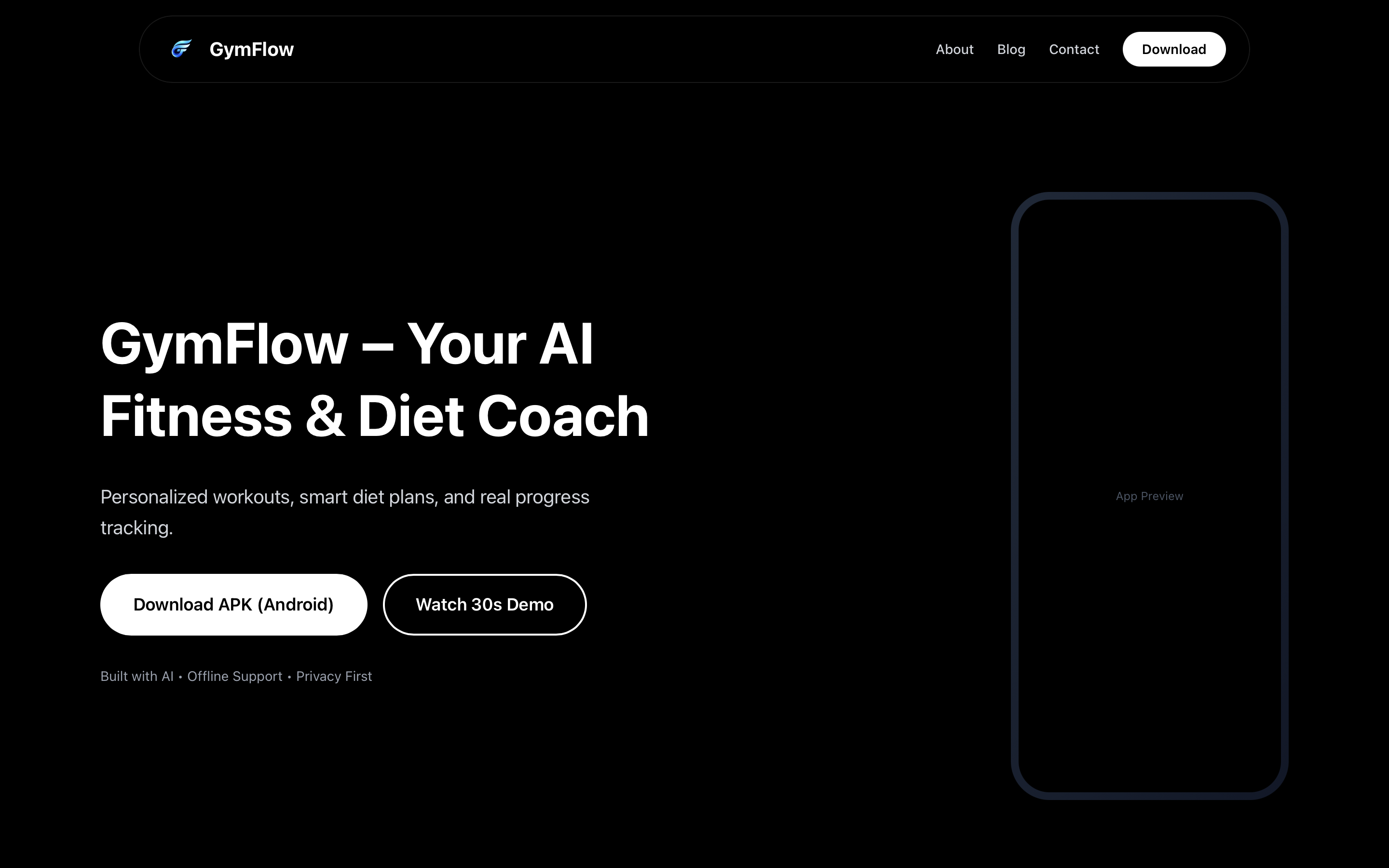 GymFlow - AI Fitness Tracking App